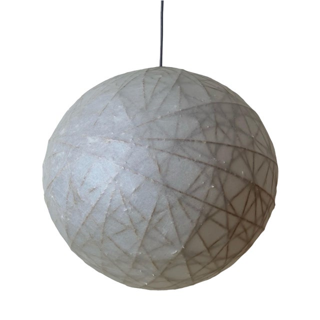 Vintage Cocoon Globe Pendant Lamp, 1970s For Sale