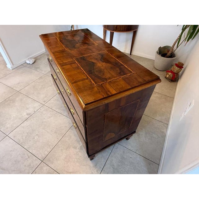 Wood Baroque Chest of Drawers in Fruitwood and Walnut For Sale - Image 7 of 18