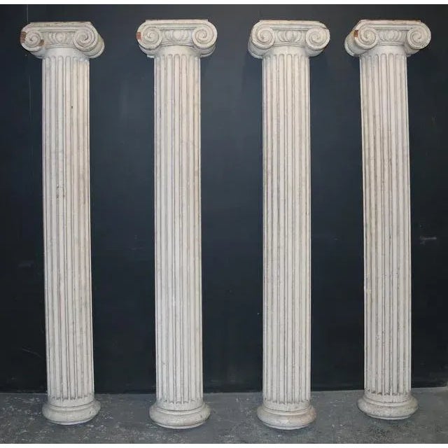 Original Painted Half Columns, Set of 4 For Sale - Image 3 of 3