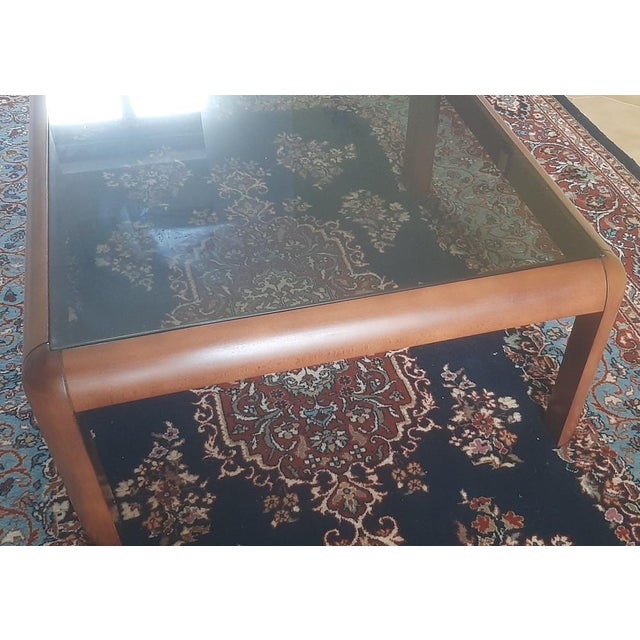 1990s Vintage Coffee Table in Walnut, 1990s For Sale - Image 5 of 6