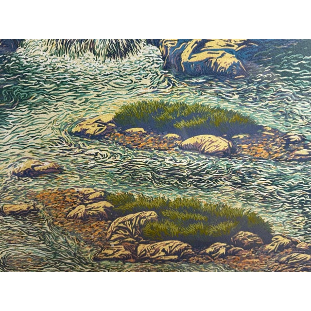 Monotype Painting Framed by Listed Artist Russell Hamilton For Sale In Palm Springs - Image 6 of 12