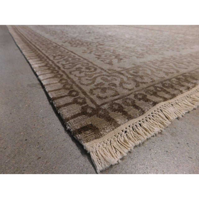 Hand Knotted Bamboo Silk Rug. 8'1"x 10'1" For Sale - Image 4 of 18