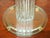 Metal Tall Glass and Brass Column Table Lamp For Sale - Image 7 of 14