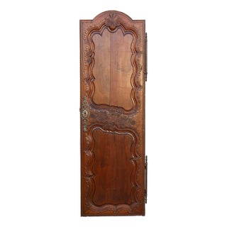 Mid-19th Century French Carved Walnut Door For Sale