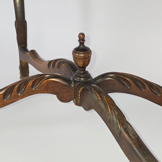 Antique French Louis XV Style Side Table With Black Marble Top For Sale In Phoenix - Image 6 of 8