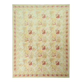Rug & Kilim’s Contemporary Floral Relief Rug in Cream and Gold Tones For Sale