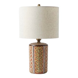 Mid-Century Modern Brutalist Studio Stoneware Pottery Table Lamp Scandinavian 1970’s For Sale