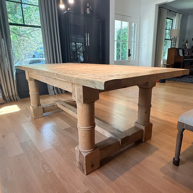 Restoration Hardware Salvaged Wood Gun Barrel Extension Dining Table For Sale - Image 11 of 11