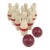 Antique Hand Painted Bowling Game Skittles Set For Sale