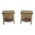 Pair Floral Hand Paint Decorated Nightstands For Sale