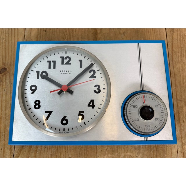 Vintage East German Kitchen Wall Clock from Weimar, 1970s For Sale - Image 9 of 18