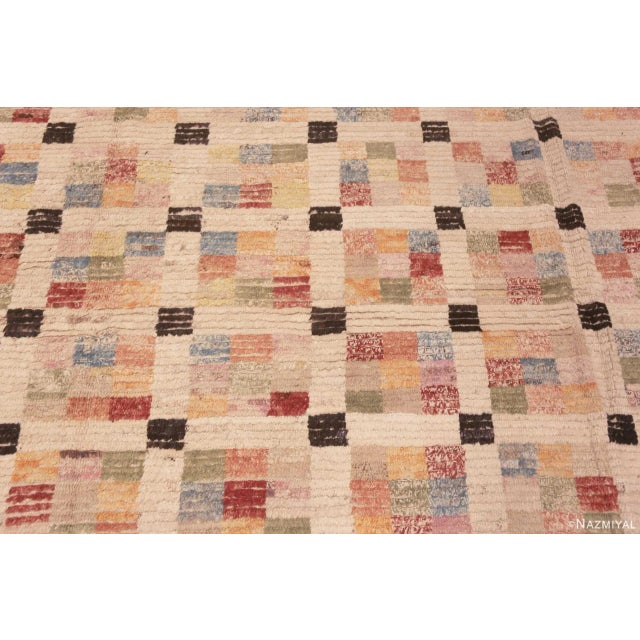 Large Colorful Geometric Tile Design Modern Area Rug For Sale In New York - Image 6 of 9