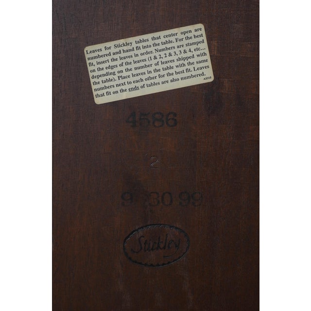 Stickley Mahogany Federal Style Inlaid Dining Table For Sale - Image 18 of 18