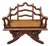 Vintage Chinoiserie Carved Teak Wood Howdah Elephant Saddle Accent Chair For Sale