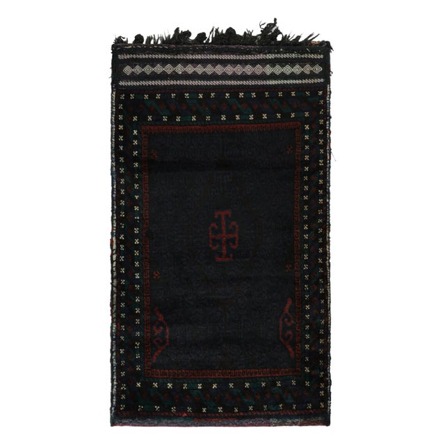 Blue Rug & Kilim’s Baluch Tribal Rug in Navy Blue With Geometric Patterns For Sale - Image 8 of 8