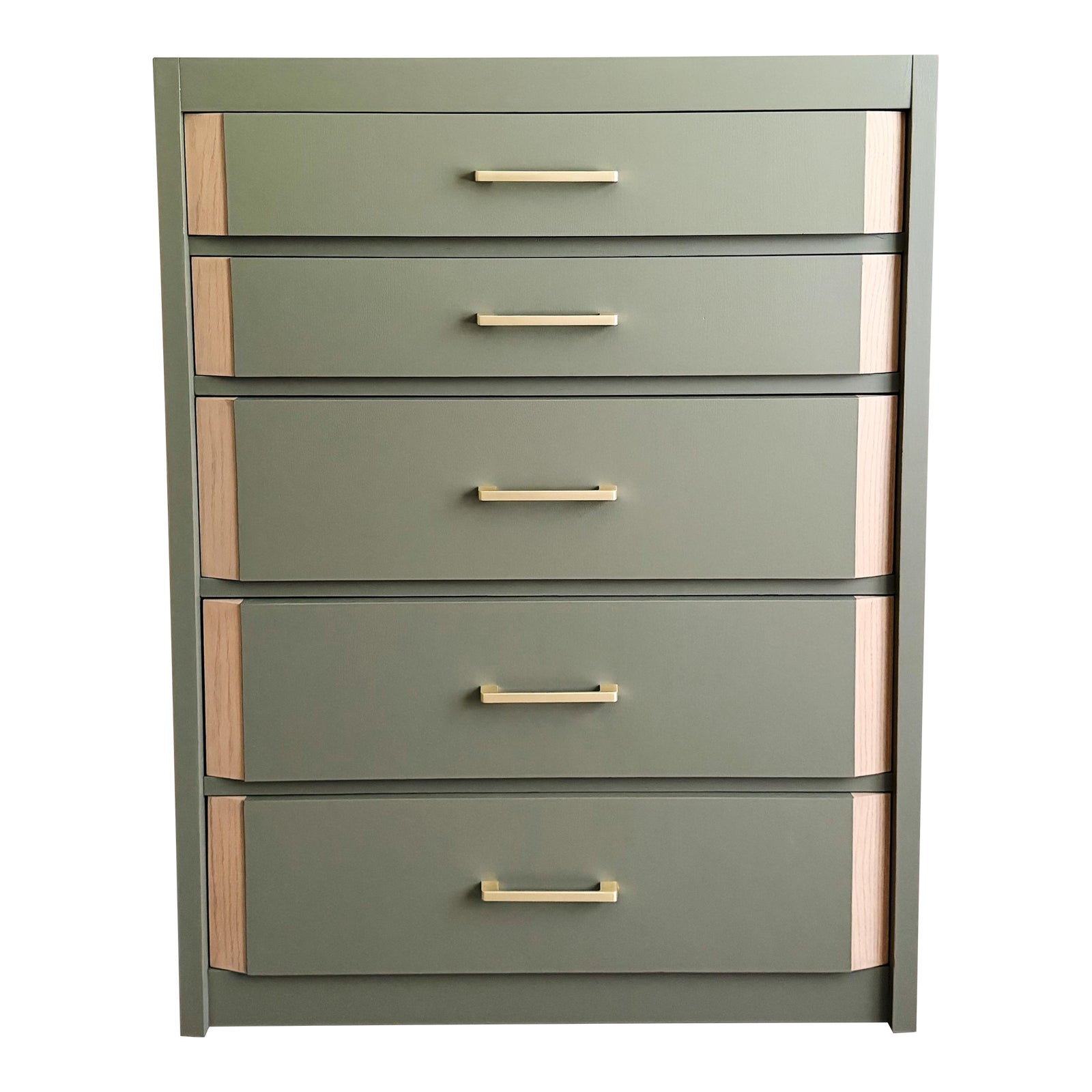 sage green and wood dresser DaVinci Shea 6-Drawer Dresser Warm White/Honey