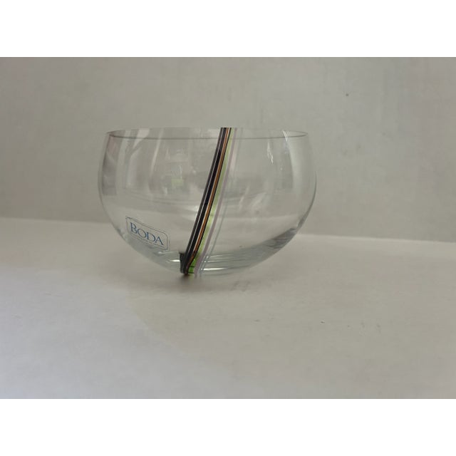 Mid-Century Modern 1990s Rainbow Art Glass Bowl by Bertil Vallien for Kosta Boda, Made in Sweden For Sale - Image 3 of 9