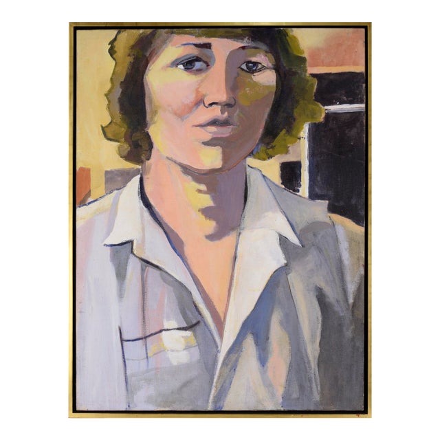 Woman in the Morning Sun - Large Scale Portrait in Oil on Canvas by Patricia Gren Hayes For Sale
