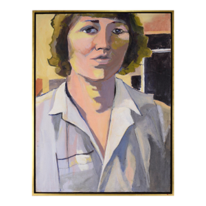 Woman in the Morning Sun - Large Scale Portrait in Oil on Canvas by Patricia Gren Hayes