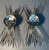 Mid-Century Modern Pair Sputnik Wall Sconces Radiating Wire Rods Sunburst Effect MCM Style For Sale - Image 3 of 6