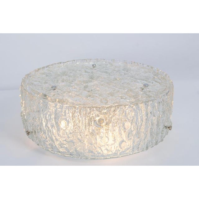 Murano Glass Flush Mount in the style of Kaiser, Germany, 1960s For Sale - Image 12 of 14