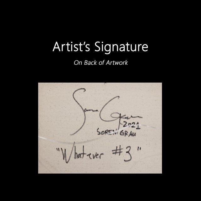"Whatever 3" Contemporary Abstract Mixed-Media Painting by Soren Grau For Sale - Image 9 of 9