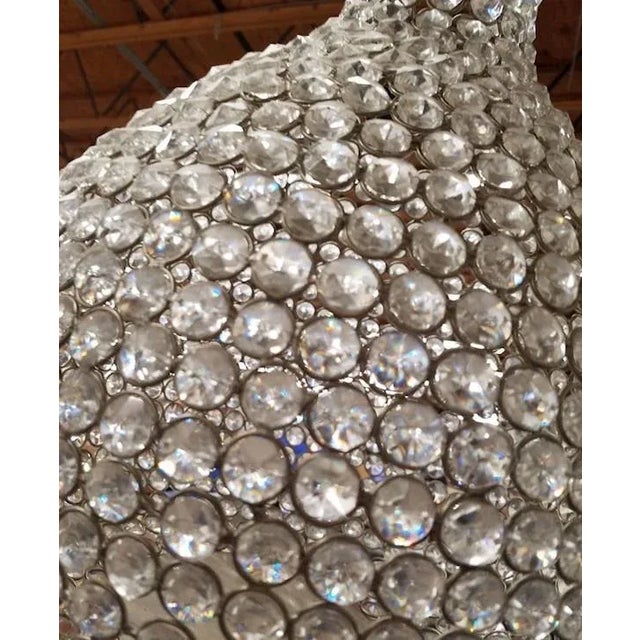 Unusual Vase or Lamp/Chandelier Shade Made With Numerous Cut Crystals For Sale - Image 10 of 12