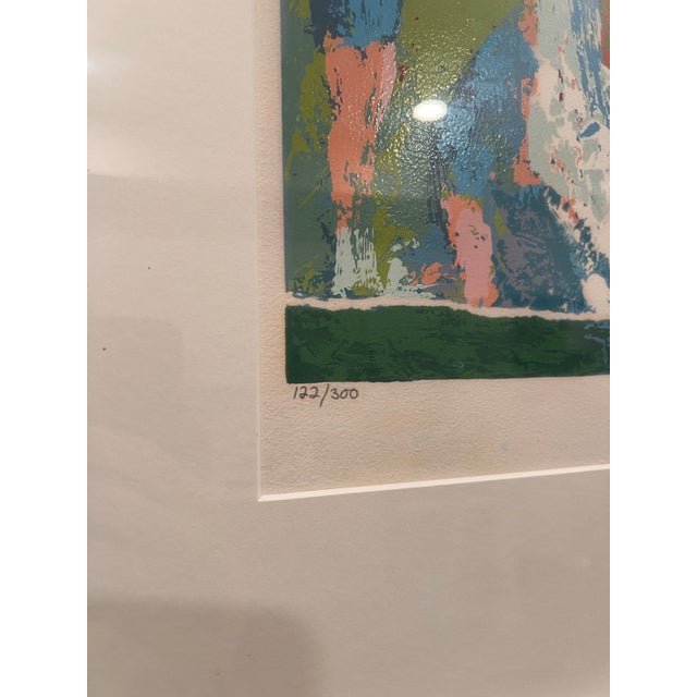 American LeRoy Neiman "Sun Serve" 1976 Signed Serigraph 122/300 Tennis Art W/Coa For Sale - Image 3 of 12