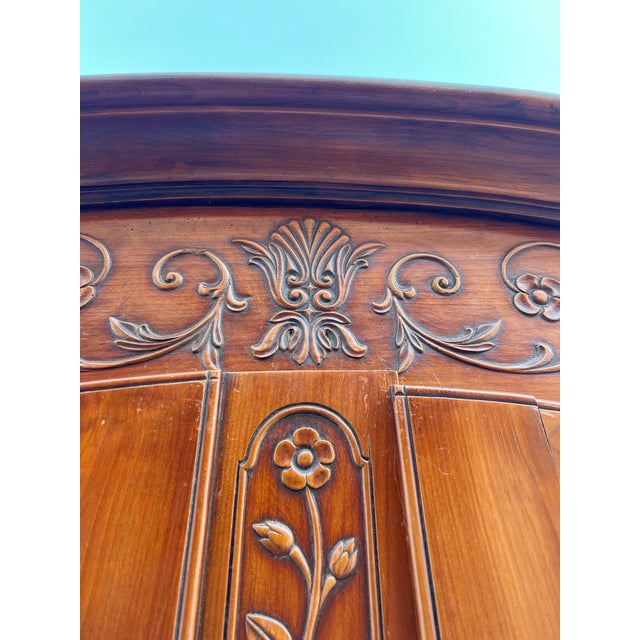 A Very Fine Carved Luis XV Fruitwood Linen Press, Circa 1820’s For Sale - Image 6 of 12