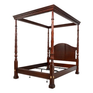 Henkel Harris Model 199 Queen Mahogany Bed Canopy For Sale