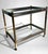 Mid 20th Century Mid 20th Century Romeo Rega Style Italian Brass and Steel Bar Cart For Sale - Image 5 of 16