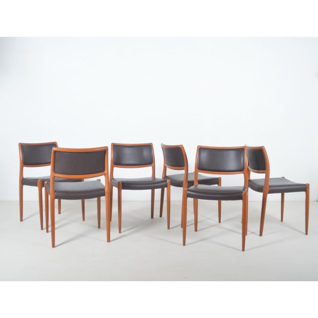 Chairs Model 80 by Niels Møller for J.L. Møllers, 1960s, Set of 6 For Sale - Image 15 of 15