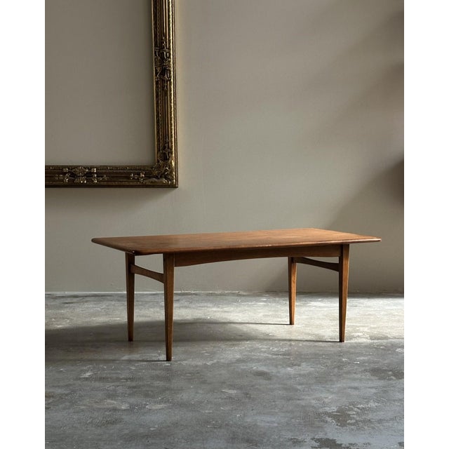 Brown Scandinavian Teak Coffee Table, 1960s For Sale - Image 8 of 8