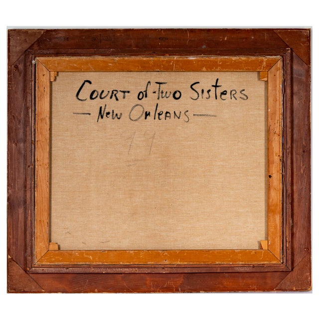 Mid 20th Century Carl Thorp, Court of Two Sisters New Orleans Oil on Canvas 1928 - 1957 American For Sale - Image 5 of 8