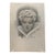 1940s Original Signed Graphite Illustration of Glamorous Woman in Fur Collar, 6.75" X 9.5". For Sale