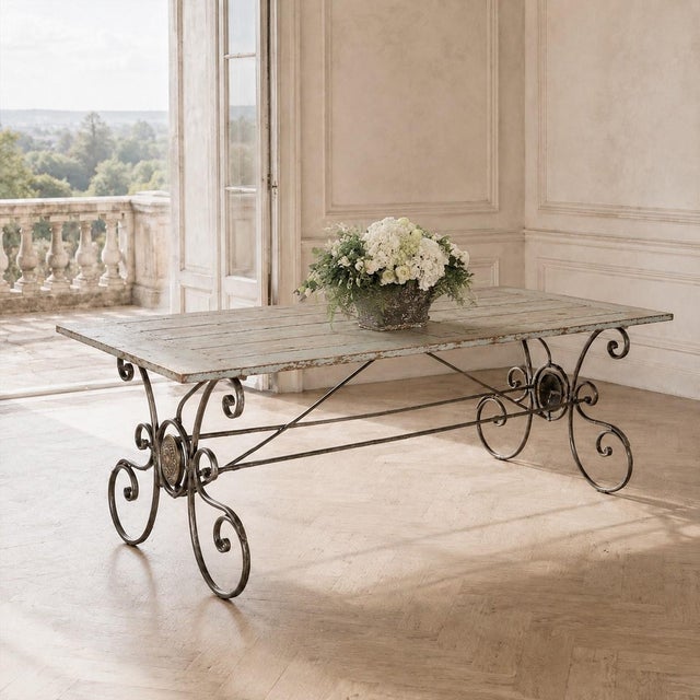 French furniture has long celebrated the marriage of strength and artistry, and this splendid mid-century dining table...