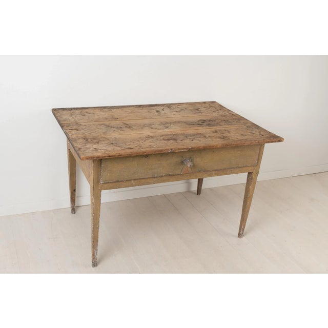 Wood Swedish Folk Art Table For Sale - Image 7 of 11