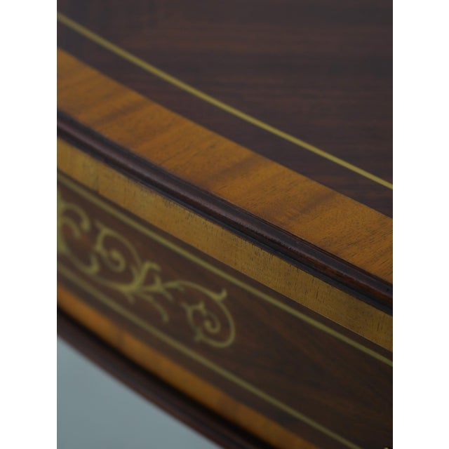 Pair Theodore Alexander French Mahogany Lamp Tables For Sale - Image 10 of 18