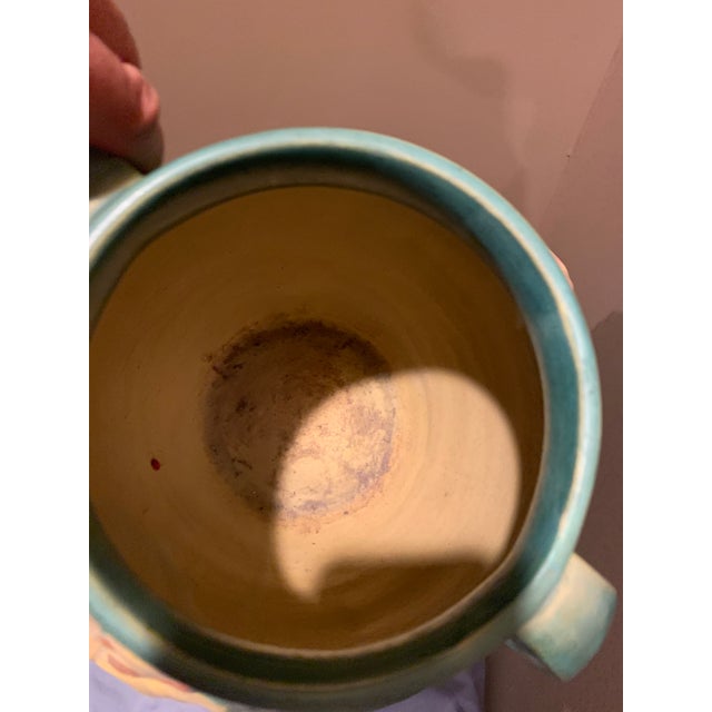 Arts & Crafts Roseville Zephyr Lily Green Urn For Sale - Image 3 of 5