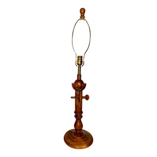 Mid Century Craftsman Tell City Chair Company Maple Table Lamp For Sale