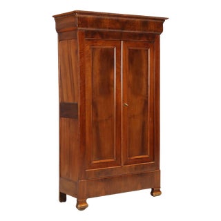 French Charles X Wardrobe in Walnut For Sale
