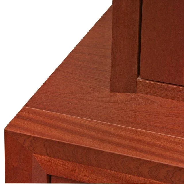 Wood 1980s Contemporary Custom Buffet With Hutch Display Case For Sale - Image 7 of 8