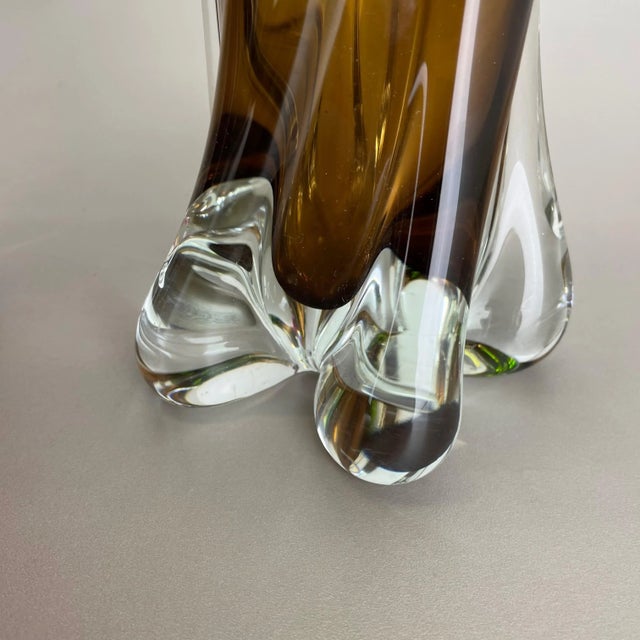 Vintage German Vase in Hand Blown Crystal Glass from Joska, 1970s, Set of 2 For Sale - Image 13 of 18