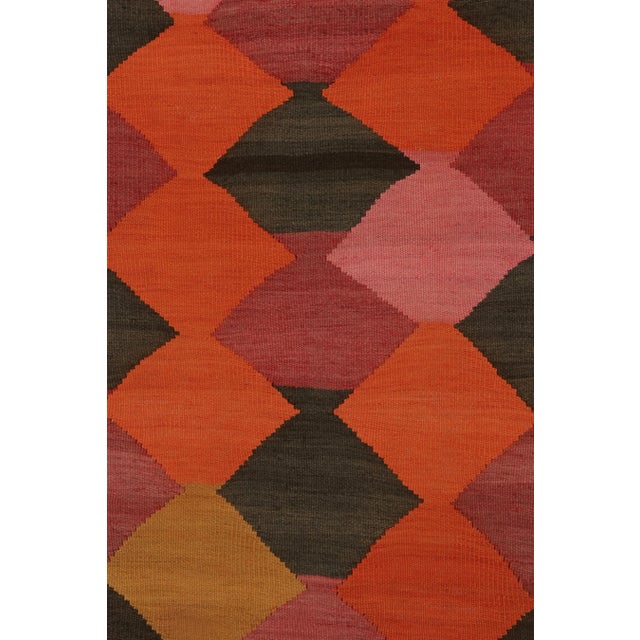 Vintage Karadagh Persian Kilim in Polychromatic Geometric Pattern by Rug & Kilim For Sale In New York - Image 6 of 7