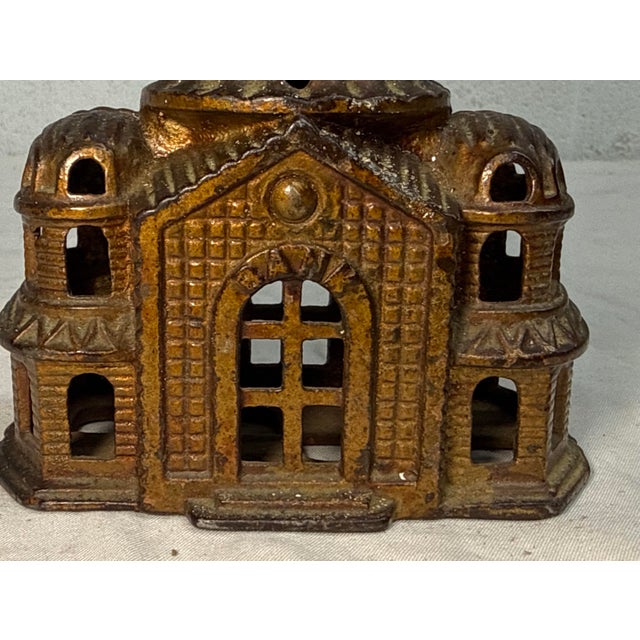 Antique A. C. Williams Domed Mosque Palace Still Coin Bank Original Paint For Sale In New York - Image 6 of 9