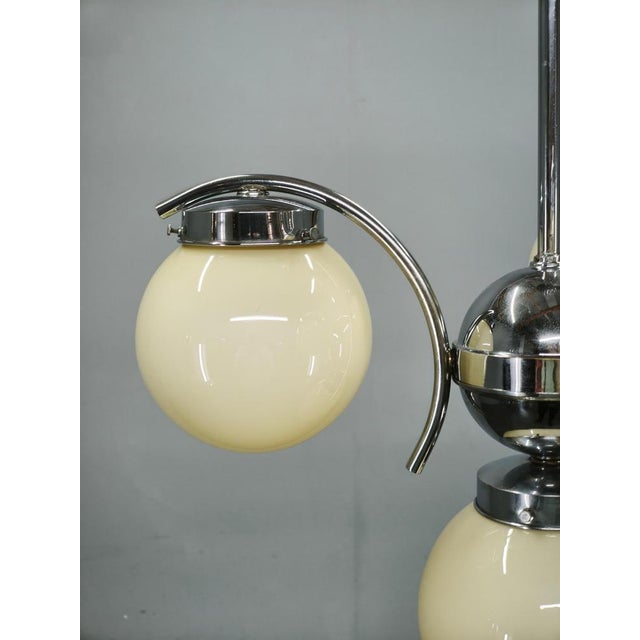 Art Deco Champagne Glass Chandelier, Former Czechoslovakia, 1930s For Sale - Image 9 of 14