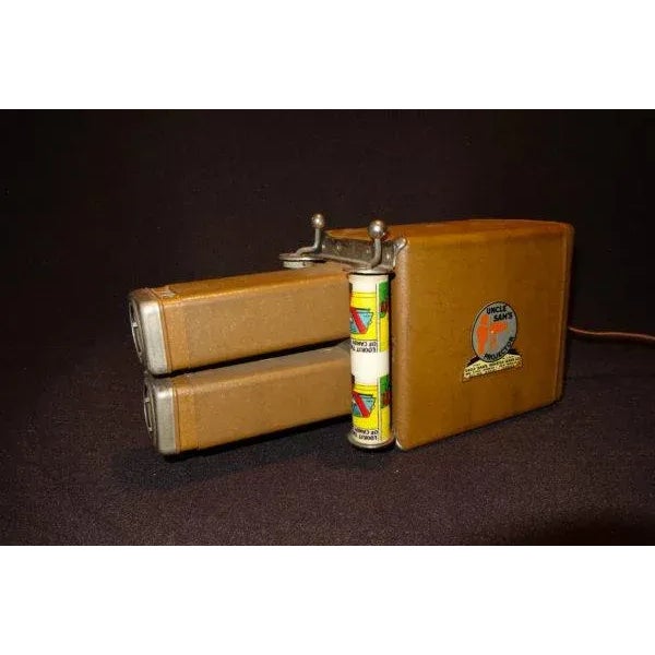 1930s Uncle Sam’s Hand Crank Movie Film Strip Projector With Vintage Color Film Strip Roll For Sale In Dallas - Image 6 of 10