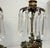 Pair of Antique Ornate Figural Brass Marble Crystal Girandole Candle Holders For Sale - Image 10 of 13