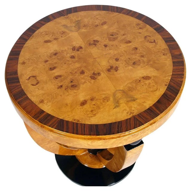 Mid-Century Modern Art Deco Round Side Table by Palazzi Dellarte, 1940s For Sale - Image 3 of 6