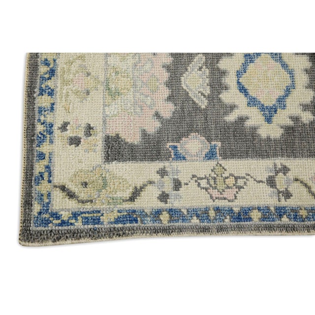 Turkish Oriental Hand Knotted Rug Turkish Oushak 2'2" x 3' For Sale - Image 3 of 5